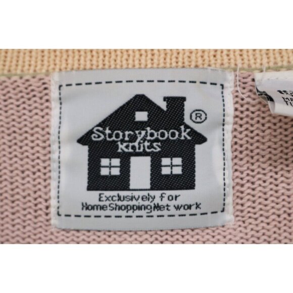 Storybook Knits Vtg. Beaded Embroidered Sweater-Size Large-Grandmacore-Y2K - Picture 3 of 13